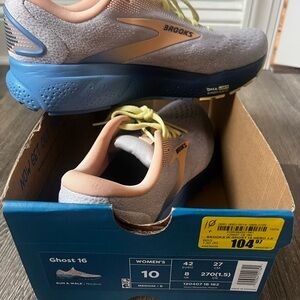 Brooks Ghost 16 Women's Shoes in Gray and Blue